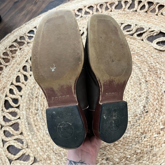 Roper Western Boots Girl Square Toe Pink Brown Size 2 Kids - Picture 4 of 5